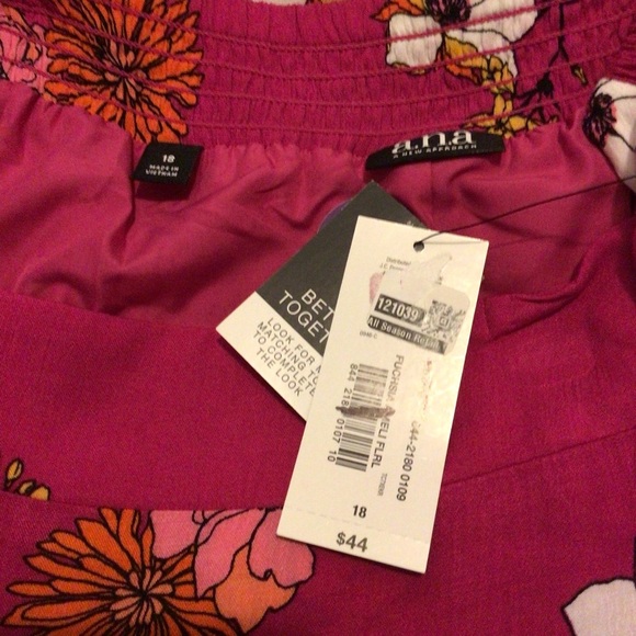 A.N.A. Fuchsia Ameli Floral Faux Wrap Skirt - Picture 8 of 10